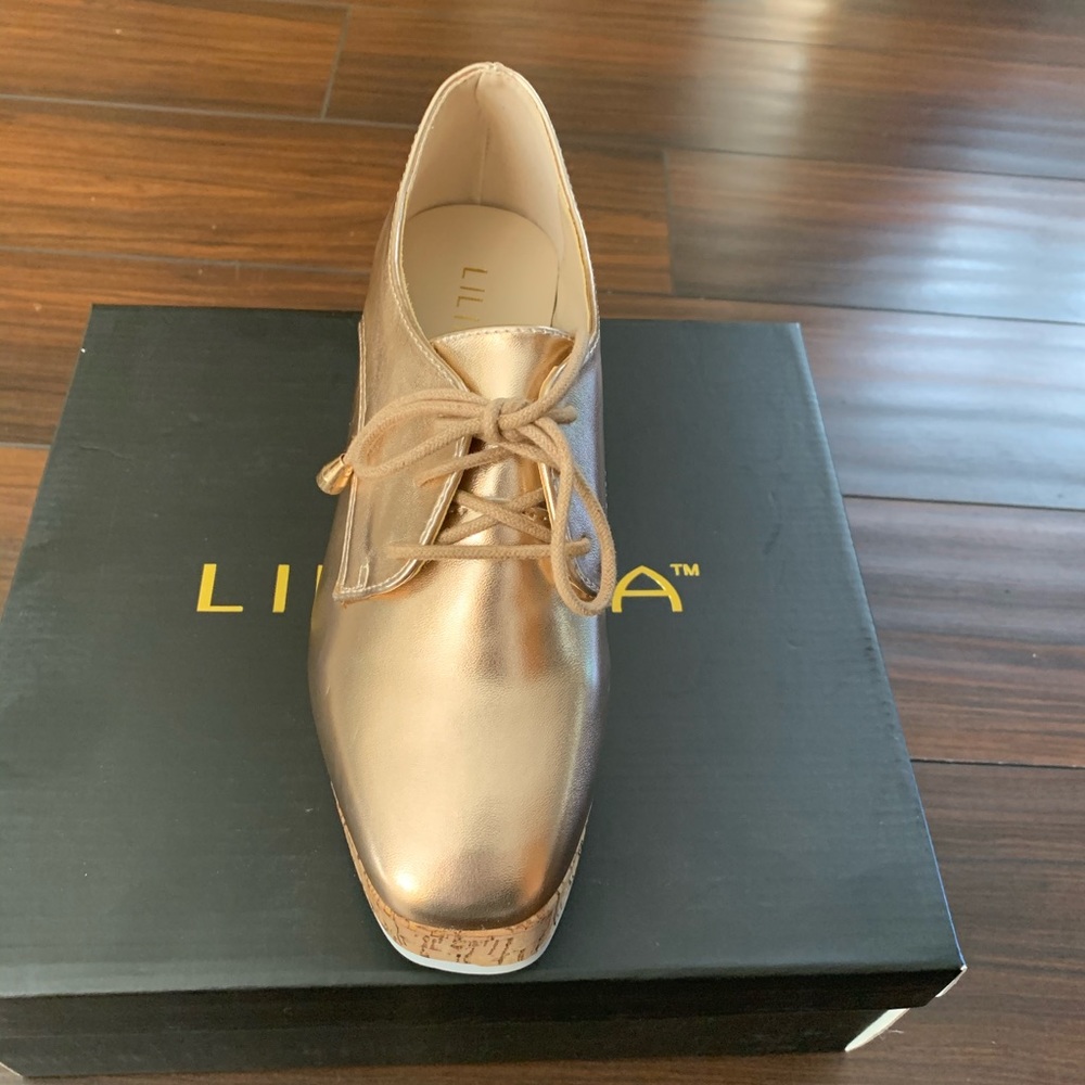 Rose Gold Platform Wedges